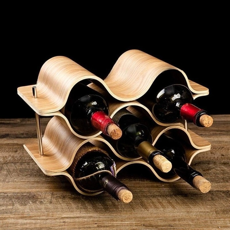Wine Beer Rack - حامل زجاجات النبيذ المتموج رف النبيذ