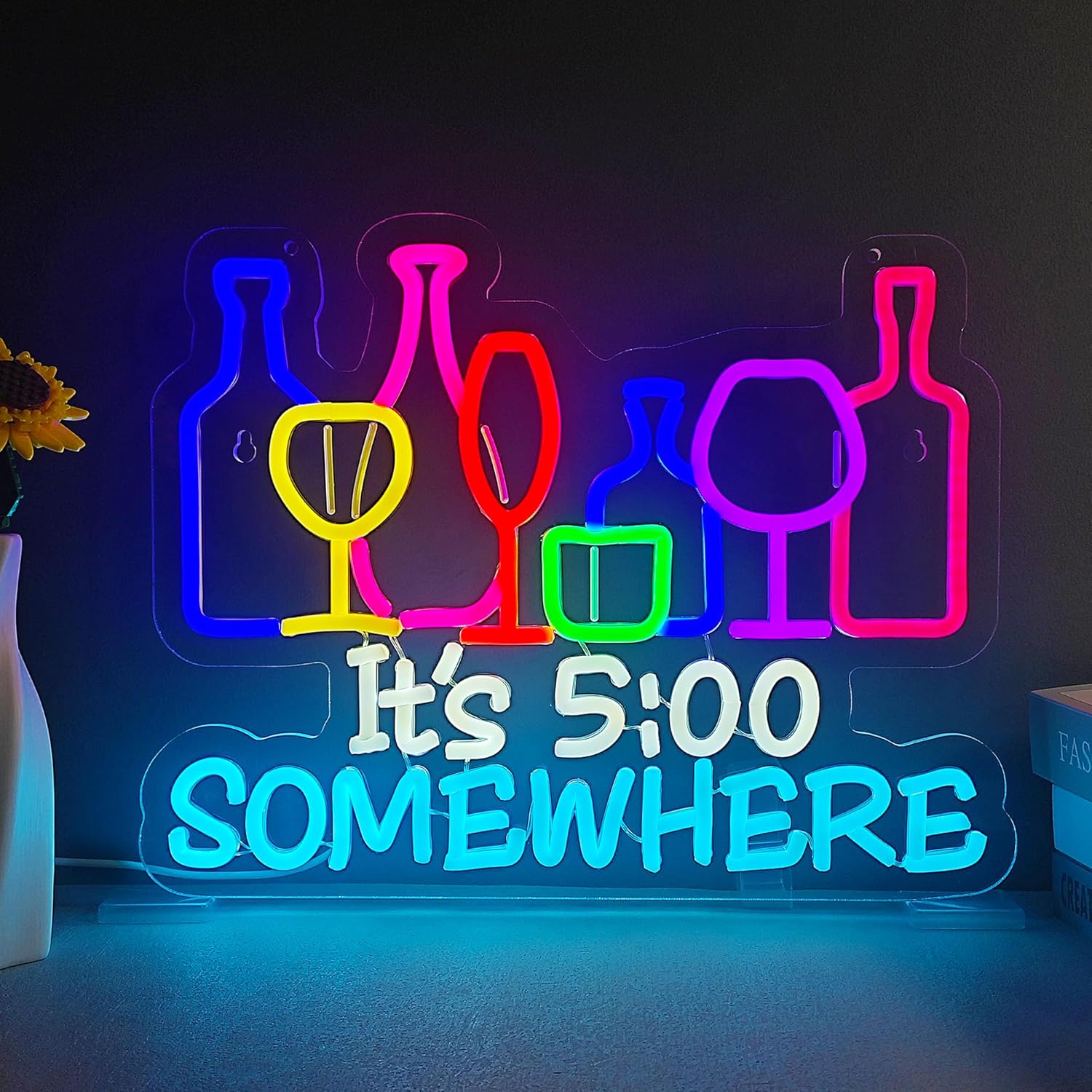 Wine Beer Photo - إضاءة نيون LED بعبارة 
