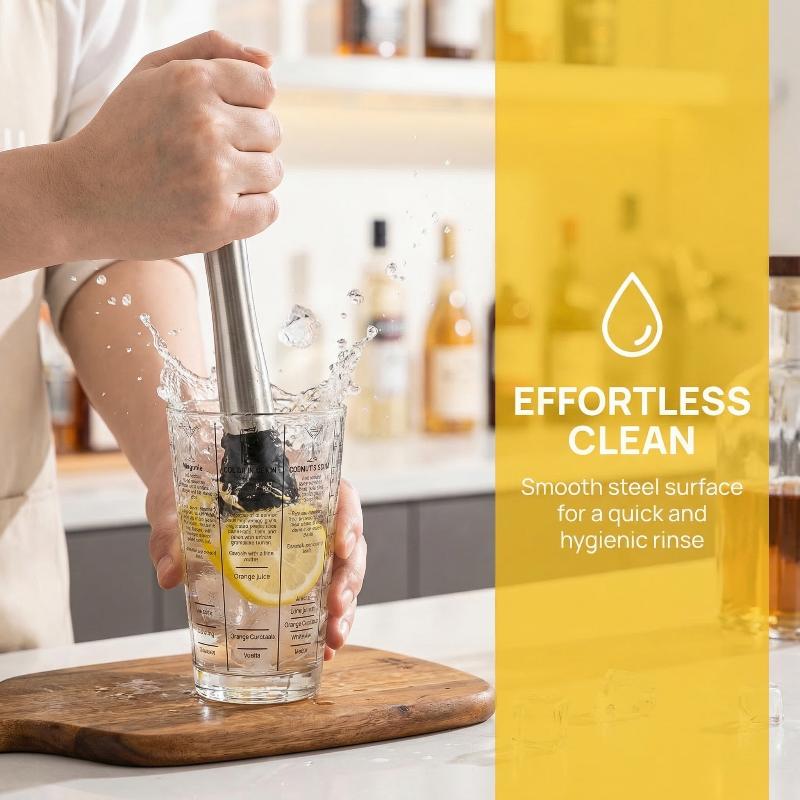 Muddler Cocktail Bar - مطرقة ثلج قوية متعددة الاستخدامات لهرس