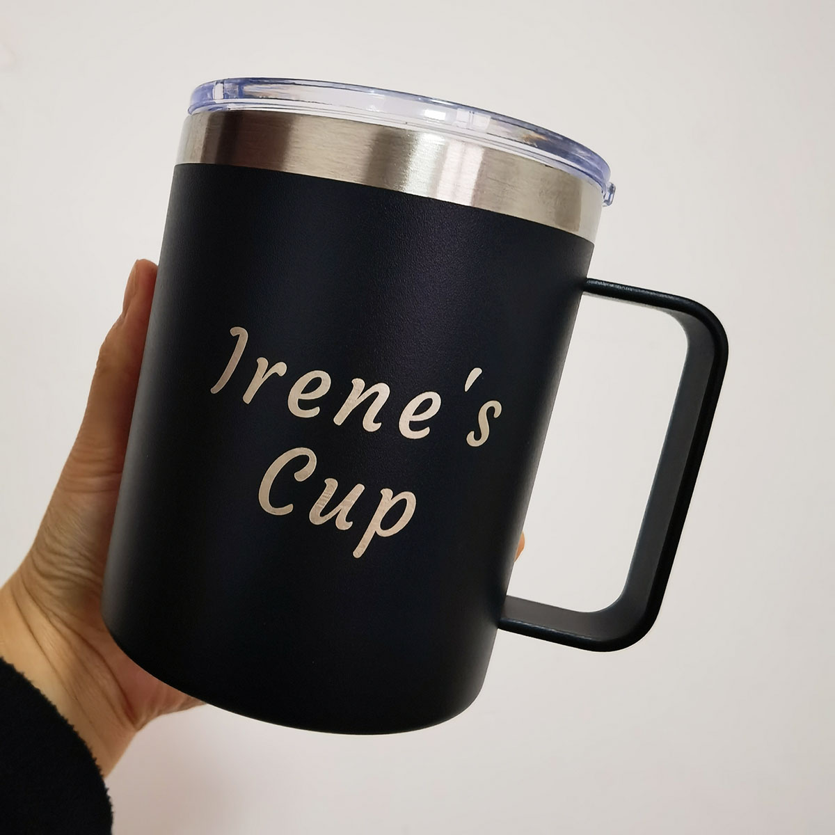 Beer Mug Handled - 16 أوقية الفولاذ المقاوم للصدأ كوب