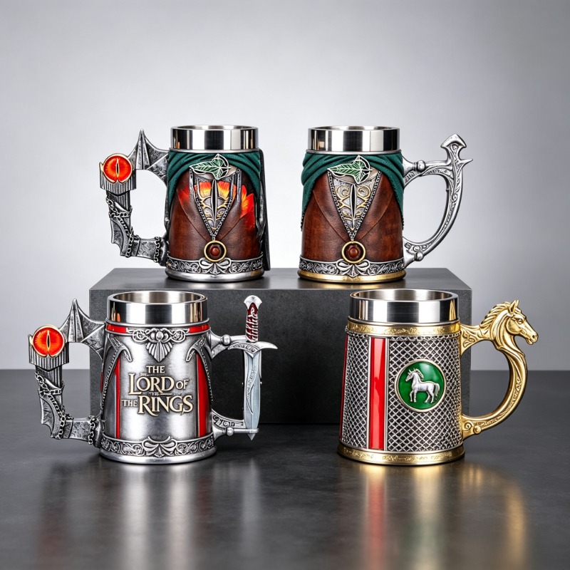 Beer Mug Handled - كوب بيرة عتيق بتصميم قرصان محارب