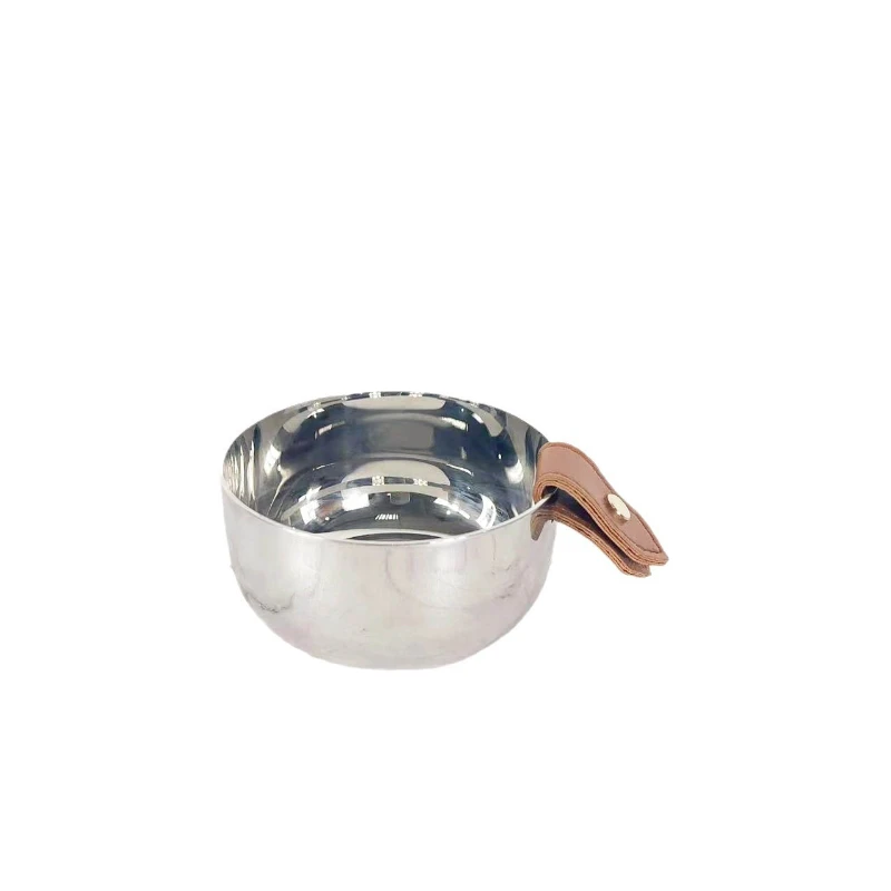 Ice Bucket Silver - وعاء جليدي عصري من الجلد والمعدن
