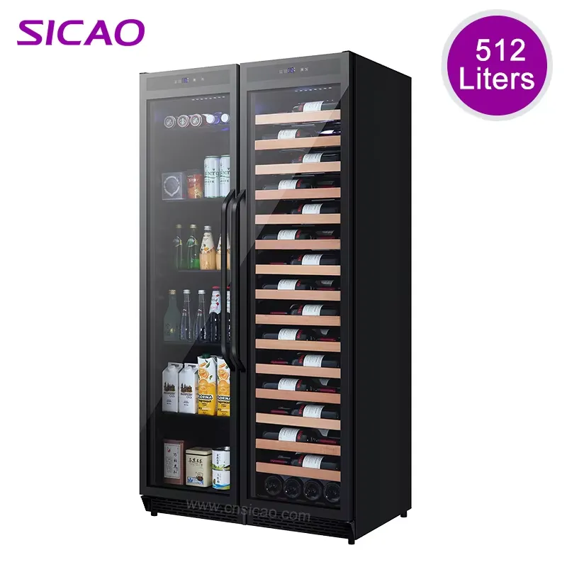 Wine Beer Fridge Under Counter - ثلاجة مشروبات مدمجة ببابين، مبرد نبيذ