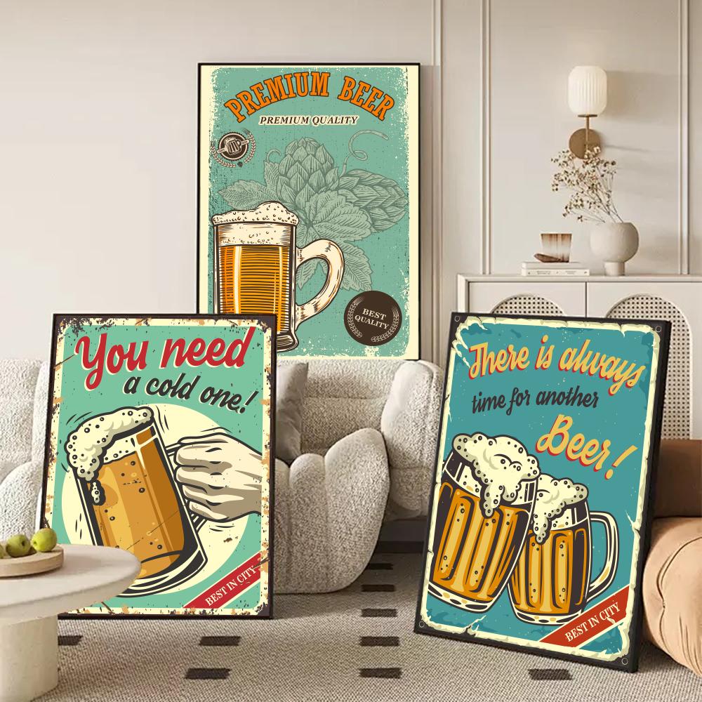 لوحة فنية بتصميم عتيق للبيرة و - مراجعة Wine Beer Photo وسعره