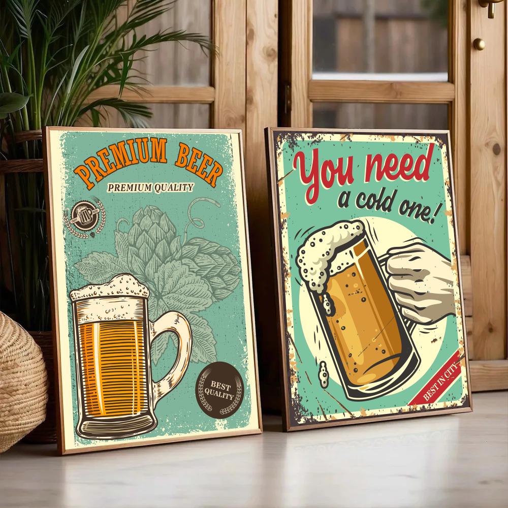 لوحة فنية بتصميم عتيق للبيرة و - مراجعة Wine Beer Photo وسعره