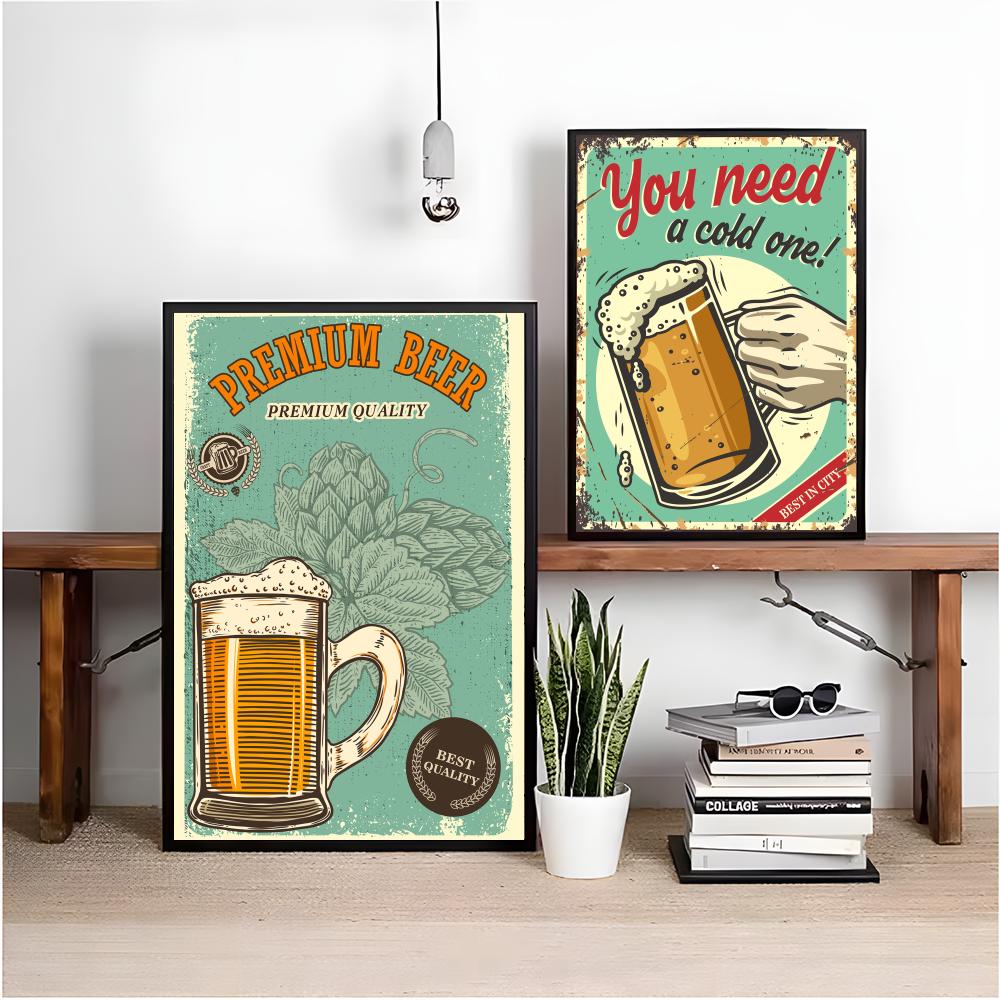 لوحة فنية بتصميم عتيق للبيرة و - مراجعة Wine Beer Photo وسعره