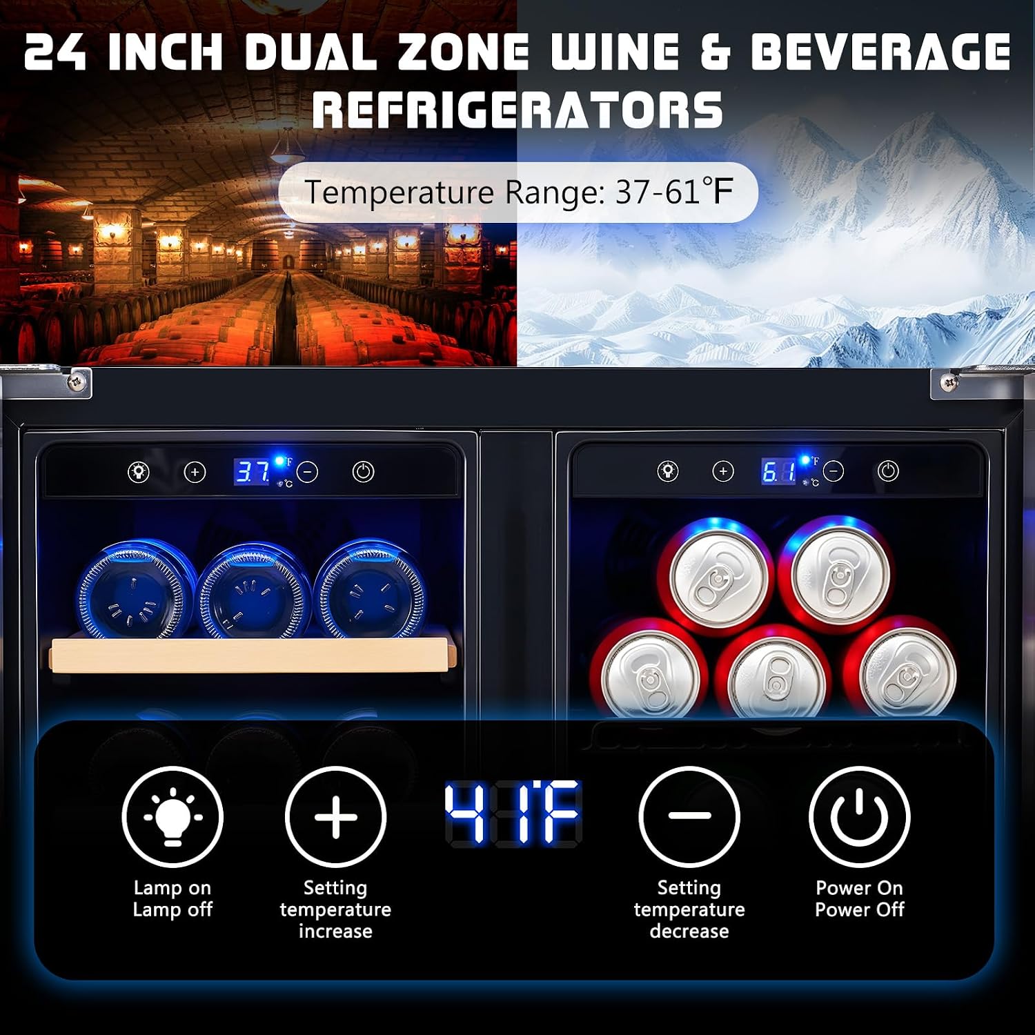 ثلاجة مشروبات، ثلاجة نبيذ وبير - مراجعة Wine Beer Fridge Under Counter وسعره