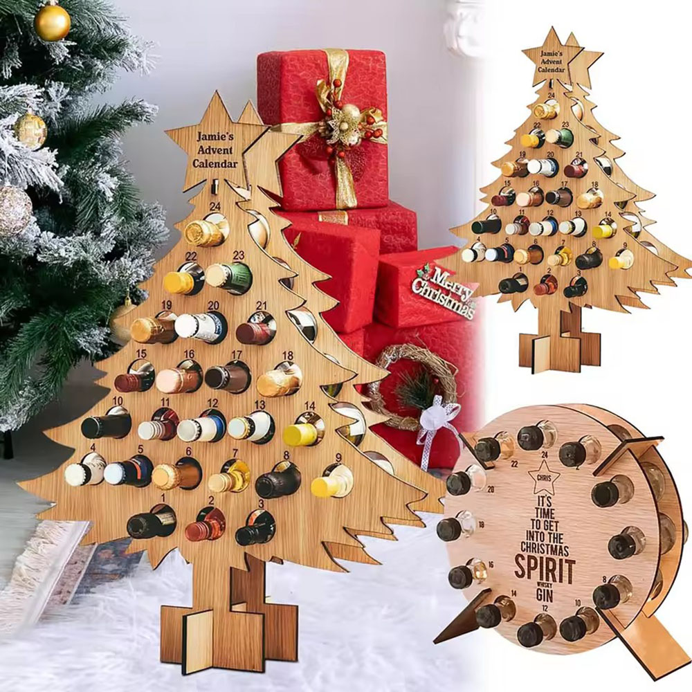 حامل زجاجات نبيذ خشبي على شكل  - مراجعة Wine Beer Rack وسعره