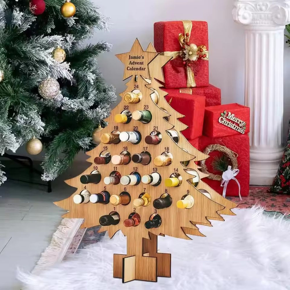 حامل زجاجات نبيذ خشبي على شكل  - مراجعة Wine Beer Rack وسعره