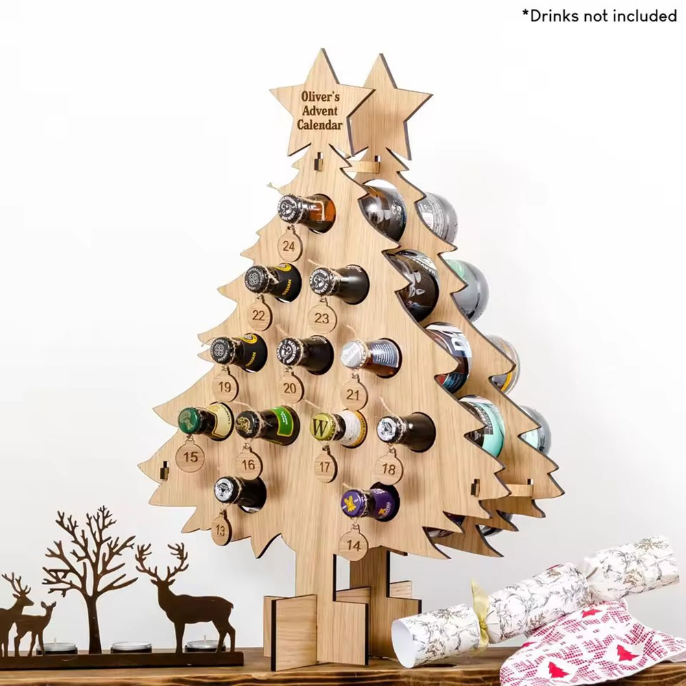 حامل زجاجات نبيذ خشبي على شكل  - مراجعة Wine Beer Rack وسعره