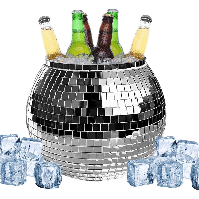 دلو ثلج للحفلات بتصميم كرة ديس - مراجعة Ice Bucket Silver وسعره