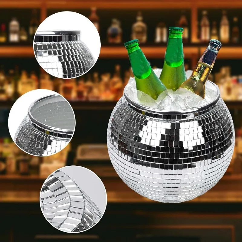 دلو ثلج للحفلات بتصميم كرة ديس - مراجعة Ice Bucket Silver وسعره