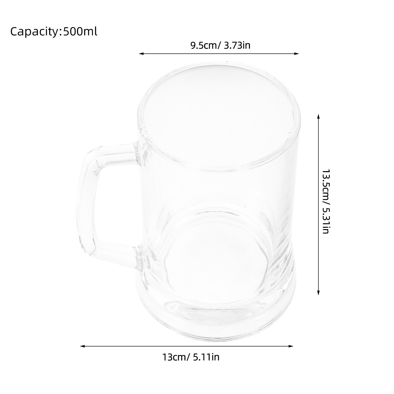 كوب بيرة زجاجي شفاف بمقبض، كوب - مراجعة Beer Mug Handled وسعره