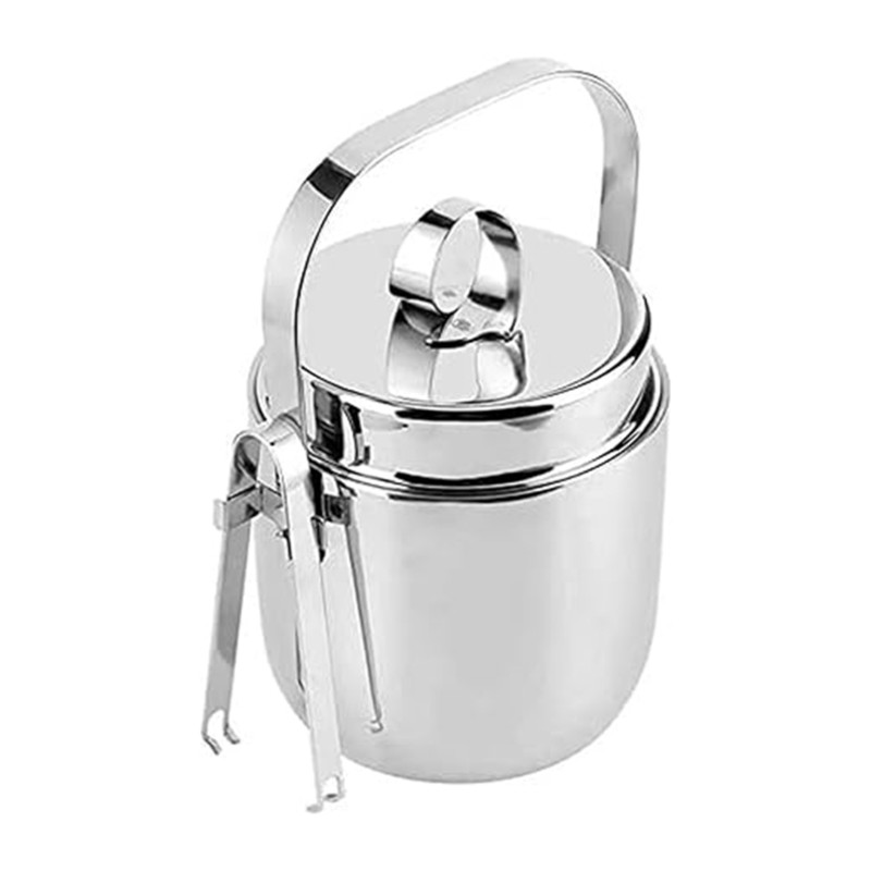 ABRE-دلو ثلج من الفولاذ المقاو - مراجعة Ice Bucket Silver وسعره
