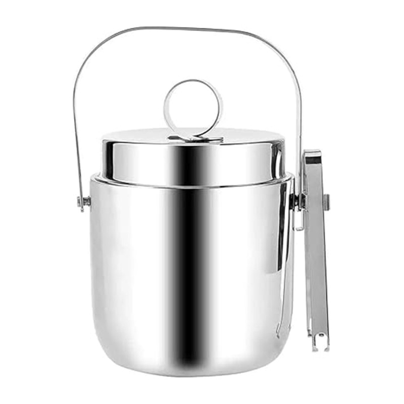 ABRE-دلو ثلج من الفولاذ المقاو - مراجعة Ice Bucket Silver وسعره