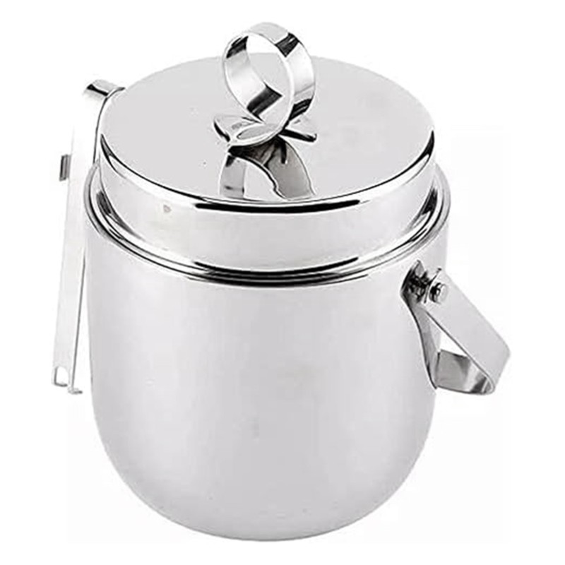 ABRE-دلو ثلج من الفولاذ المقاو - مراجعة Ice Bucket Silver وسعره