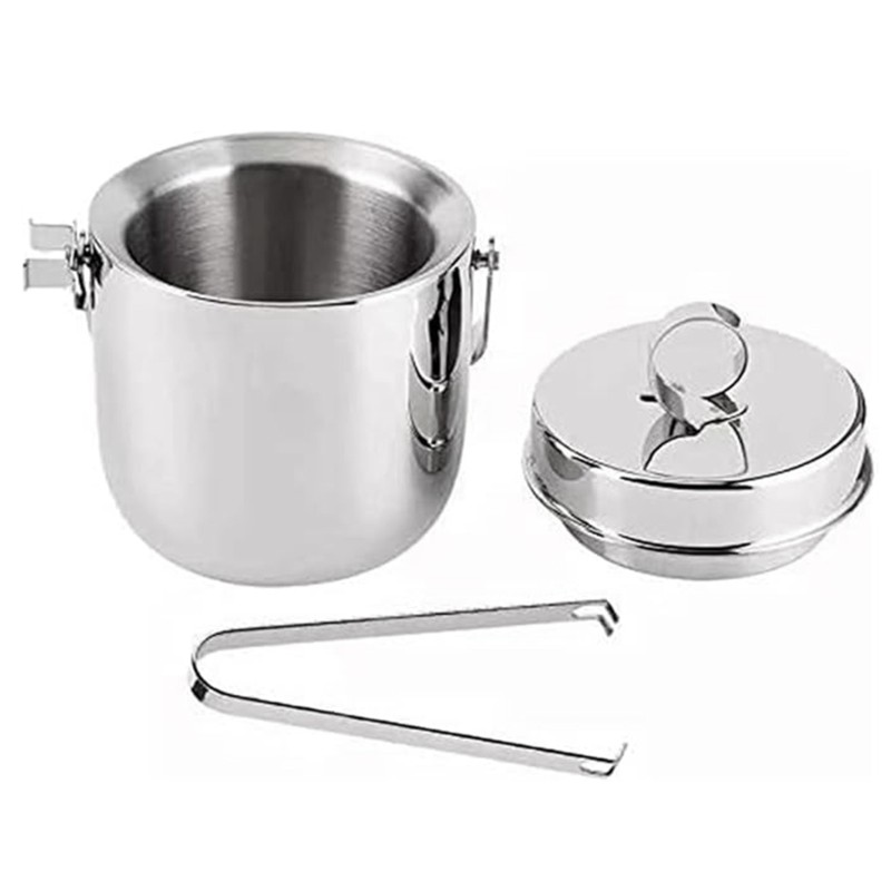 ABRE-دلو ثلج من الفولاذ المقاو - مراجعة Ice Bucket Silver وسعره