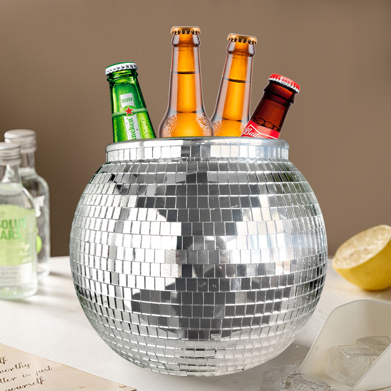 دلو ثلج على شكل كرة ديسكو من ا - مراجعة Ice Bucket Silver وسعره