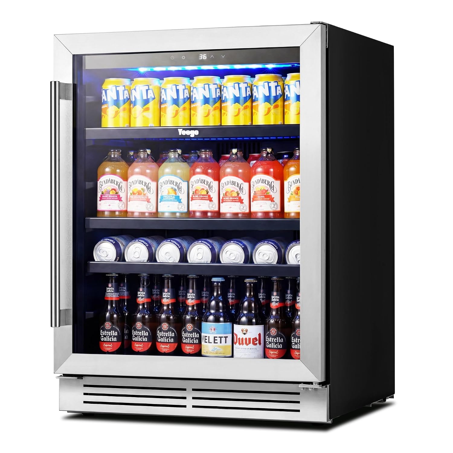 ثلاجة مشروبات 24 بوصة، سعة 180 - مراجعة Wine Beer Fridge Under Counter وسعره