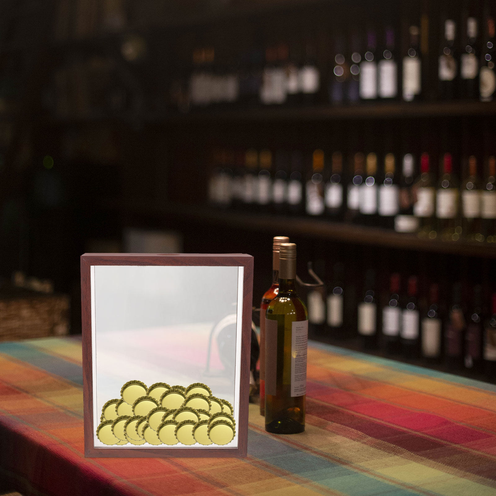 صندوق عرض خشبي شفاف بفتحة علوي - مراجعة Wine Beer Photo وسعره