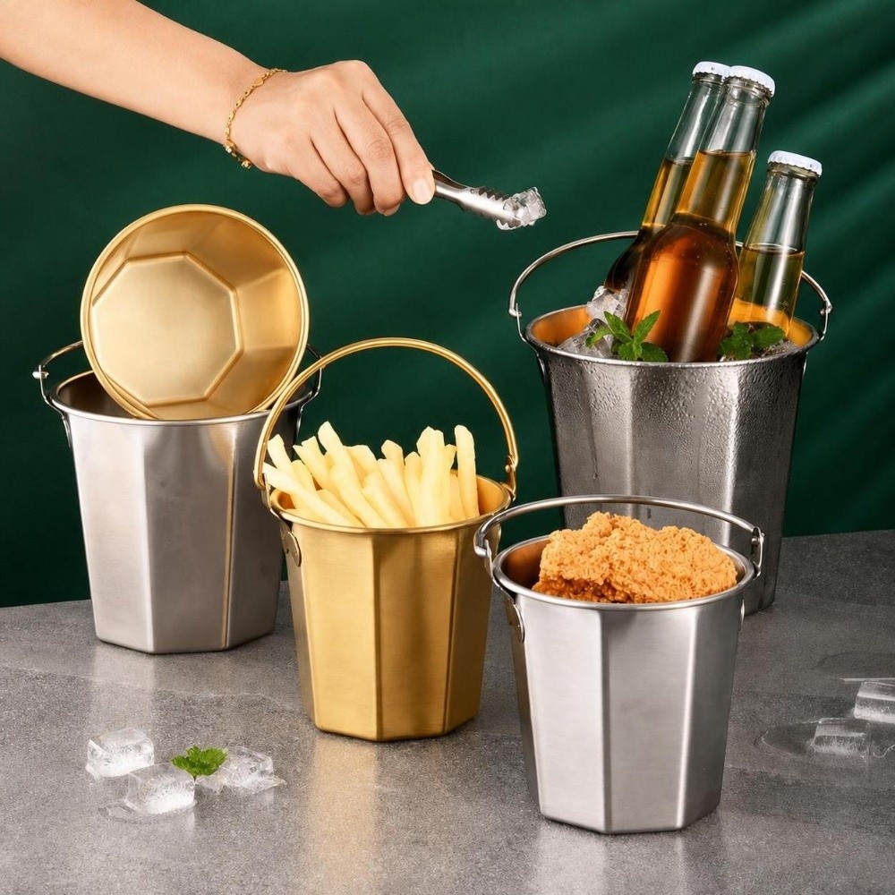 دلو ثلج صغير بسعة 0.7 لتر/1.1  - مراجعة Ice Bucket Silver وسعره