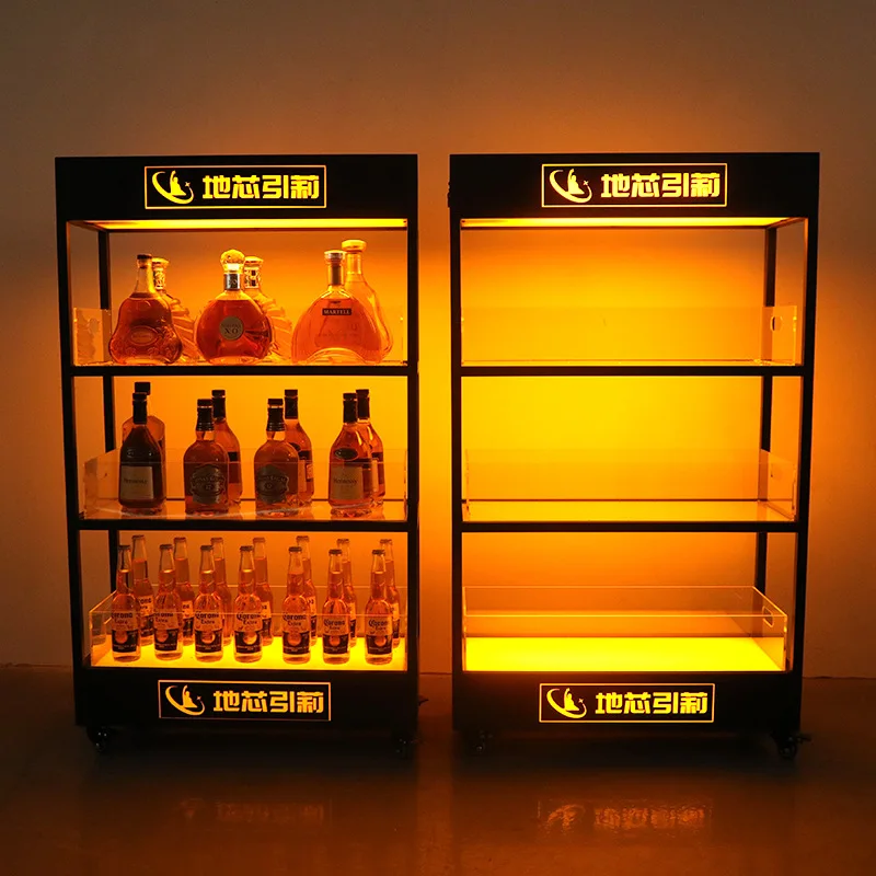 خزانة نبيذ مضيئة بثلاث طبقات،  - مراجعة Wine Beer Rack وسعره