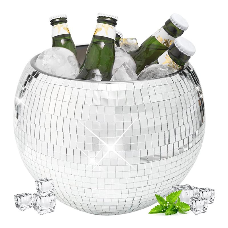ABVS 4 قطع سلة ثلج على شكل كرة - مراجعة Ice Bucket Silver وسعره