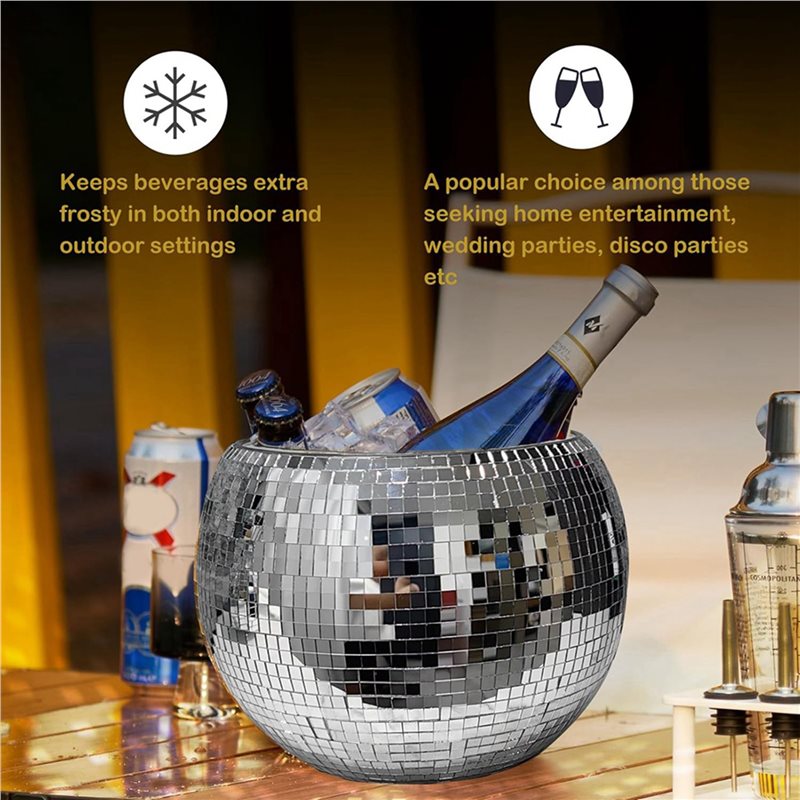 ABVS 4 قطع سلة ثلج على شكل كرة - مراجعة Ice Bucket Silver وسعره
