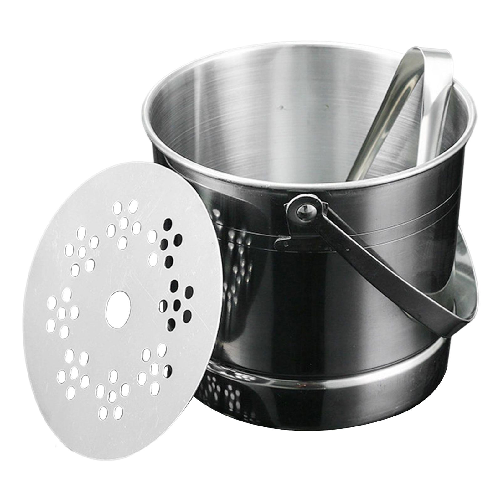 1L الفولاذ المقاوم للصدأ دلو ا - مراجعة Ice Bucket Silver وسعره