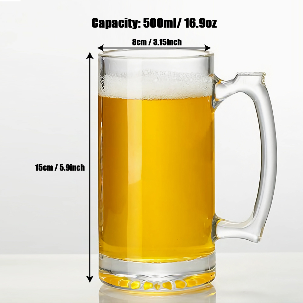 زجاج بيرة شخصي 500 مللي/16.9 أ - مراجعة Beer Mug Handled وسعره