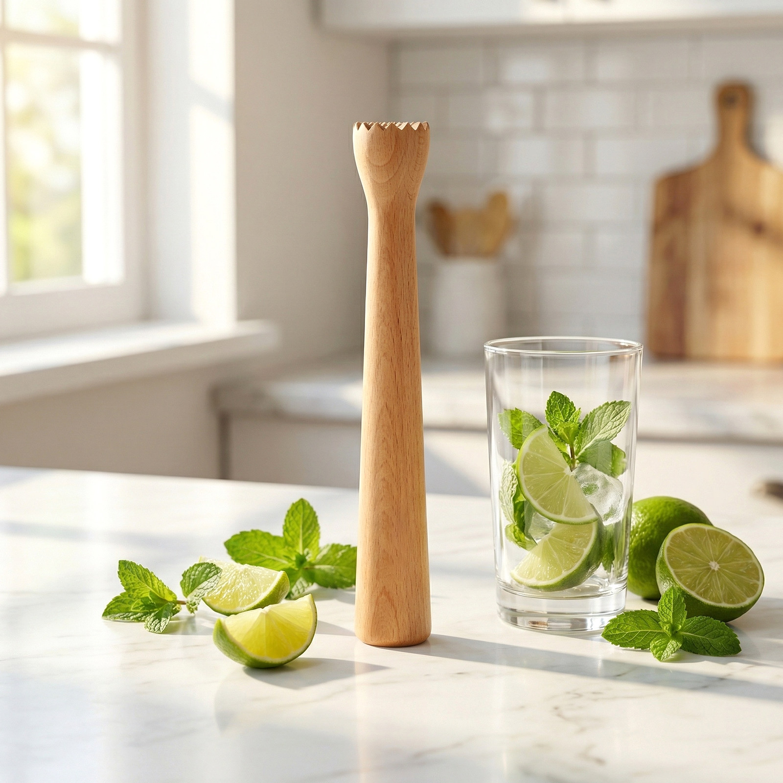 عصا خلط خشبية للكوكتيلات والمو - مراجعة Muddler Cocktail Bar وسعره