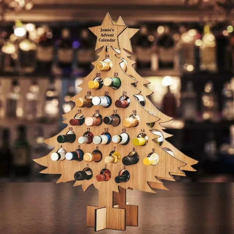 شجرة عيد الميلاد رف خشبي للنبي - مراجعة Wine Beer Rack وسعره