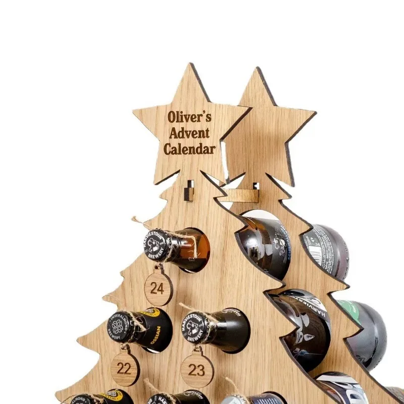 شجرة عيد الميلاد رف خشبي للنبي - مراجعة Wine Beer Rack وسعره